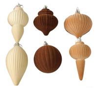 Boule de Noël floquée en velours de style européen pour suspendre un arbre et une décoration saisonnière festive (A)