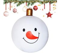Boule de Noël géante - Décorations de Noël géantes gonflables, articles de fête avec bonhomme de neige | Pour l'hiver, l'intérieur et l'extérieur, pelouse, cour, piscine, toit, chemin, route, porte