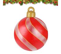 Boule de Noël Gonflable,23,6 Pouces Boule décorée de Noël Géante Boule de Noël Gonflable en PVC Boule de Noël Gonflable Décorée Extra Large Ballons Gonflables de Noël pour Plein Air à la Maison Decor