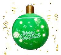Boule de Noël gonflable 50 cm | 1 x décoration avec boule gonflable 50 x 50 cm imperméable pour intérieur et extérieur, fête de Noël, jardin, pelouse, patio, salon, bureau, école, magasin porche