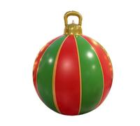 Boule de Noël Gonflable 60cm PVC Imperméable pour Décorations de Fête | Décorations de Noël Gonflables pour Jardin Pelouse Cour Arrière Terrasse Porche Entrée Intérieur