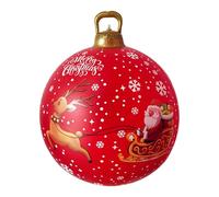 Boule de Noël gonflable avec lumière LED - 60 cm - Boules décoratives géantes en PVC - Étanche (spirale)