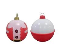 Boule de Noël gonflable, configuration sans effort, 60 cm, ornement de cour extérieure 24 pouces de 24 pouces, design gonflable de vacances suspendu, pour l'arbre de Noël, les branches, la pelouse, le