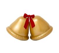 Boule de Noël Gonflable - décoration de Vacances en Plein air de 22 Pouces | Balon de Gold Globe avec Arc pour la berline de la bête de Plage de la Piscine pour la célébration d'hiver