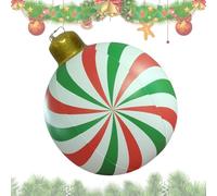 Boule de Noël gonflable décorée en plein air, grande boule de Noël gonflable - décorations de boules de Noël extérieures de grande taille de 23 pouces | Grands ornements d'arbre Na