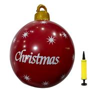 Boule de Noël gonflable en PVC de 61 cm pour l'extérieur, boules de Noël gonflables géantes pour décoration de jardin