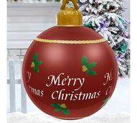 Boule de Noël Gonflable Géante 60cm, Sans Pompe et Sans Lumière LED, Ballons Gonflables de Noël Extérieurs