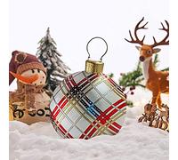 Boule de Noël gonflable géante - Décoration d’extérieur/intérieur pour mariage, festival, cour, jardin - Avec pompe (J, 60 cm)