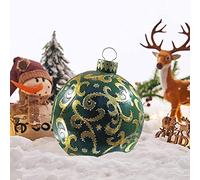 Boule de Noël gonflable géante - Décoration d’extérieur/intérieur pour mariage, festival, cour, jardin - Avec pompe (D, 60 cm)