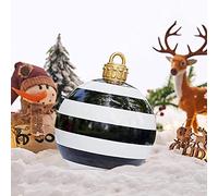 Boule de Noël gonflable géante - Décoration d’extérieur/intérieur pour mariage, festival, cour, jardin - Avec pompe (I, 60 cm)