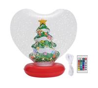 Boule de Noël gonflable géante en forme de cœur - Décoration de Noël lumineuse - Boules gonflables avec figurine intérieure et télécommande - Pour extérieur, jardin, piscine, terrasse, chemin de plage