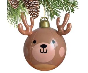 Boule De Noël Gonflable Géante, Résistante Compacte Et Météorologique, 26.77x24.41 En, Renne Gonflable De Vacances, Balle De Noël Géante, Configuration Et Stockage Faciles, Pour Les Sentiers Et Les Cé