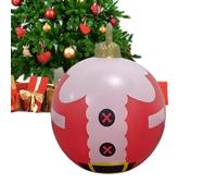 Boule de Noël gonflable - Grand ornement de cour de 24 pouces, décoration de vacances en plein air à suspendre | Décor d'arbre géant pour balustres, Branches, pelouse, sol, salon, chambre à coucher, é