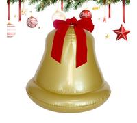 Boule De Noël Gonflable - Grande Cloche De Noël en PVC avec Noeud | Décoration Intérieure Extérieure Jardin Maison Bureau Allée École Porche Cour | Décoration Porte Entrée Patio Terrasse Cour