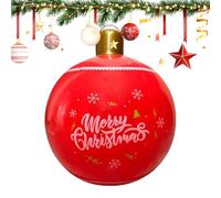 Boule de Noël gonflable - Grande taille 45,7 cm - Imperméable - En PVC - Pour fête, Noël, extérieur, pelouse, patio, véranda, salle de séjour, école, boutique, fête, CE