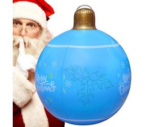 Boule de Noël Gonflable - Ornement De Plage De Vacances Réutilisable Géant De 120 Cm, Décoration En PVC Extérieur, Charmant Etat D'humeur De Noël | Décoration D'exposition De Vacances D