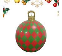 Boule De Noël Gonflable - Ornement Extérieur Géant De 24 Pouces | Décor Jardin Jardin pour Fête Vacances, Décoration Suspendue des Arbres De Noël, Affichage du Pays des Merveilles d'hiver, É