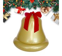 Boule De Noël Gonflable - PVC 50x50cm 200g | Cloche Géante avec Nœud pour Extérieur | Grand Ornement PVC pour Jardin, Pelouse Et Décoration De Fête