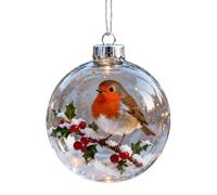 Boule de Noël - Grand diamètre de 7 cm, décoration de sapin transparente, accents de qualité commerciale | Matériau résistant aux intempéries pour plus de longévité, affichage professionnel pendant