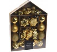 Boule de Noël - Home Styling Collection - Jaune - Lot 32 pièces - Noël