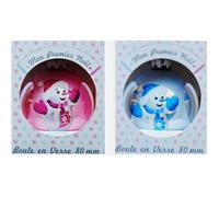 Boule de Noël - JJA - Mon Premier Noël - Verre - 80 mm - Bonhomme de neige