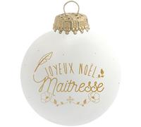 Boule de Noël Joyeux Noël Maîtresse