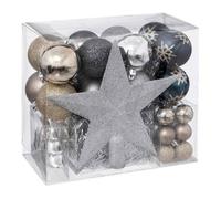 Féérie Lights & Christmas - Kit de décoration pour sapin de Noël - 44 Pièces - Thème paillettes