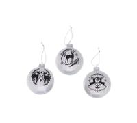 Boule de Noël LivingActive Adena set de 3 Blanc