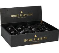 Boule de Noël noire Boule miroir, 12pcs.