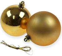 Boule de Noël or Ø10cm, incassable, Set de boules de Noël, plastique, pack de 4, déco