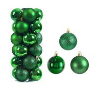 Boule de Noel Or Lot de 24 Boules Noël 3 Cm for Décoration d'arbre, Pendentifs Arbre, Fête À Domicile, Cadeau Nouvel an(Green)
