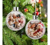 Boule de Noël Personnalisable, Boule de Noel Personnalisable Photo - Impression Double, Décorations du Sapin de Noël, Décorations de Noel Originales, Cadeaux pour Les familles Les Amis