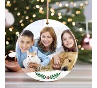 Boule de Noël Personnalisable Photo, Décoration Sapin de Noel 2025 Boule de Noel Personnalisée Photo, Idee Cadeau Personnalisé Originales pour Mon Premier Noël, Couples, Famille et Amis