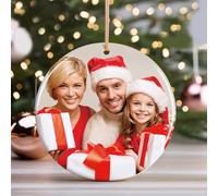 Boule de Noël Personnalisable Photo, Décoration Sapin de Noel 2025 Boule de Noel Personnalisée Photo, Idee Cadeau Personnalisé Originales pour Mon Premier Noël, Couples, Famille et Amis