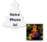 Boule de Noël Personnalisée avec Photo Ornement Personnalisé pour Fête Décoration Personnalisable pour Sapin Plaque Commémorative à Suspendre Mon Premier Noël Cadeau Original pour Familles Amis,Sapin