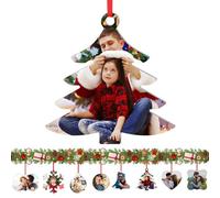 Boule de Noël Personnalisée avec Photos Recto Verso,Mon Premier Noel,Décoration de Noël Personnalisable en métal pour Sapin de Noël, Cadeau pour Couple, Famille, Amis, Mariage, Fiançailles