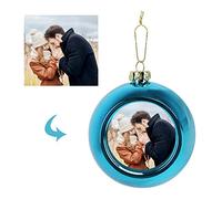 Boule de Noël Personnalisée Boule en Plastique Personnalisable avec Votre Propre Photo Image Boule de Noël 6cm Boule Incassable Suspendue pour Sapin Décoration Noël Cadeau Noël