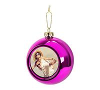 Boule de Noël Personnalisée Boule en Plastique Personnalisable avec Votre Propre Photo Image Boule de Noël 6cm Boule Incassable Suspendue pour Sapin Décoration Noël Cadeau Noël