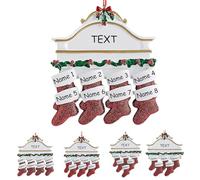 Boule de Noel Personnalisée, Décorations de Noël Personnalisé pour l'arbre, Décoration Familiale 2025 pour 2 à 8 Personnes Noel Cadeaux de Noël Personnalisés pour La Famille, Les Amis et Les Bébés