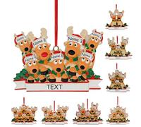 Boule de Noel Personnalisée, Décorations de Noël Personnalisé pour l'arbre, Décoration Familiale 2025 pour 2 à 8 Personnes Noel Cadeaux de Noël Personnalisés pour La Famille, Les Amis et Les Bébés