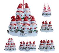 Boule de Noel Personnalisée, Décorations de Noël Personnalisé pour l'arbre, Décoration Familiale 2025 pour 2 à 8 Personnes Noel Cadeaux de Noël Personnalisés pour La Famille, Les Amis et Les Bébés