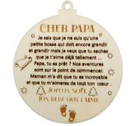 Boule de noël personnalisée Futur Papa ou Future Maman Annonce Grossesse - Cadeau de Noël Couple (Format Papa)
