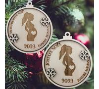 Boule de noël personnalisée Future Maman Annonce Grossesse - Cadeau de Noël Couple