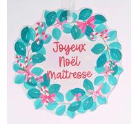 Boule de Noel personnalisée - Maitresse, Atsem, Aesh, Cadeau Nounou | Décoration Noel, Deco Sapin, Ornement Sapin - Cadeau élève Fin d'année école | Made in France | Te Whaka (Maîtresse)