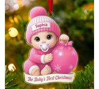 Boule de Noel Personnalisée, Mon Premier Noel, Premier Noël de Bébé Effet d'impression 3D, Cadeau 1er Noel Bebe, Boule Mon 1er Noel Ornement Personnalisé