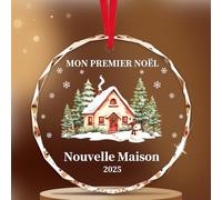 Boule de Noel Personnalisée pour Une Nouvelle Maison - Cadeau de Housewarming Personnalisé pour Les Couples ou Familles, Boule de Noel Photo pour Le Premier Noël dans la Nouvelle Maison 2025
