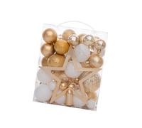 Boule de Noël pré-cordée, décorations en plastique de-Or