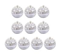 Boule de Noël réfléchissante lumineuse en mousse avec finition verres, décoration à suspendre pour les fêtes en intérieur et les fêtes de fin d'année, décoration portable en mousse