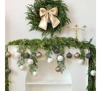 Boule de Noël rustique en cuivre avec grande taille pour décoration de sapin fabriquée à partir de plastique incassable (or antique)