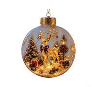 Boule de Noël Story 12cm Plastique Transparent pour déco Boule(6) | Plastique transparent, 12cm, design unique, ambiance nostalgique, intérieur extérieur